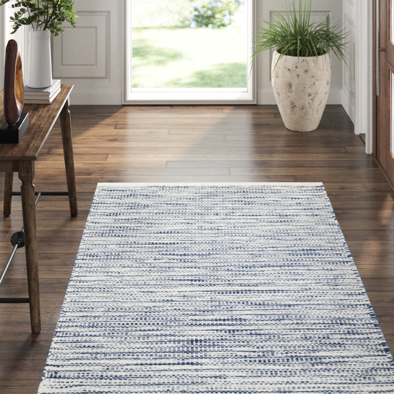 Dash and Albert Rugs Tideline Navy/White Indoor / Outdoor Area Rug